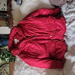 Red Eddie Bauer Vintage Coat Large Tall